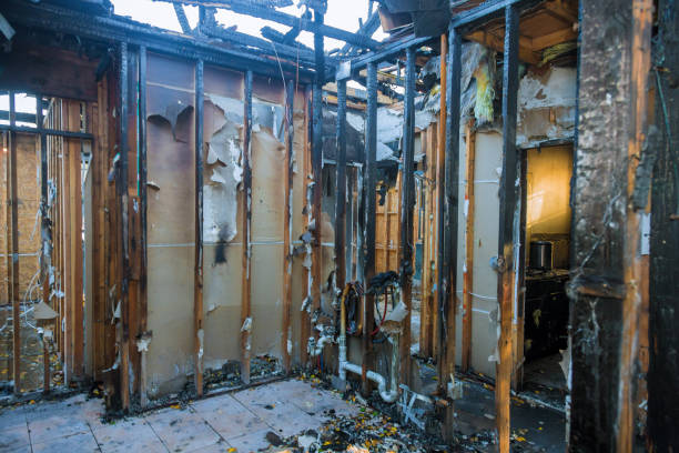 Professional Emergency Fire Damage Restoration technician working in Centreville, MD